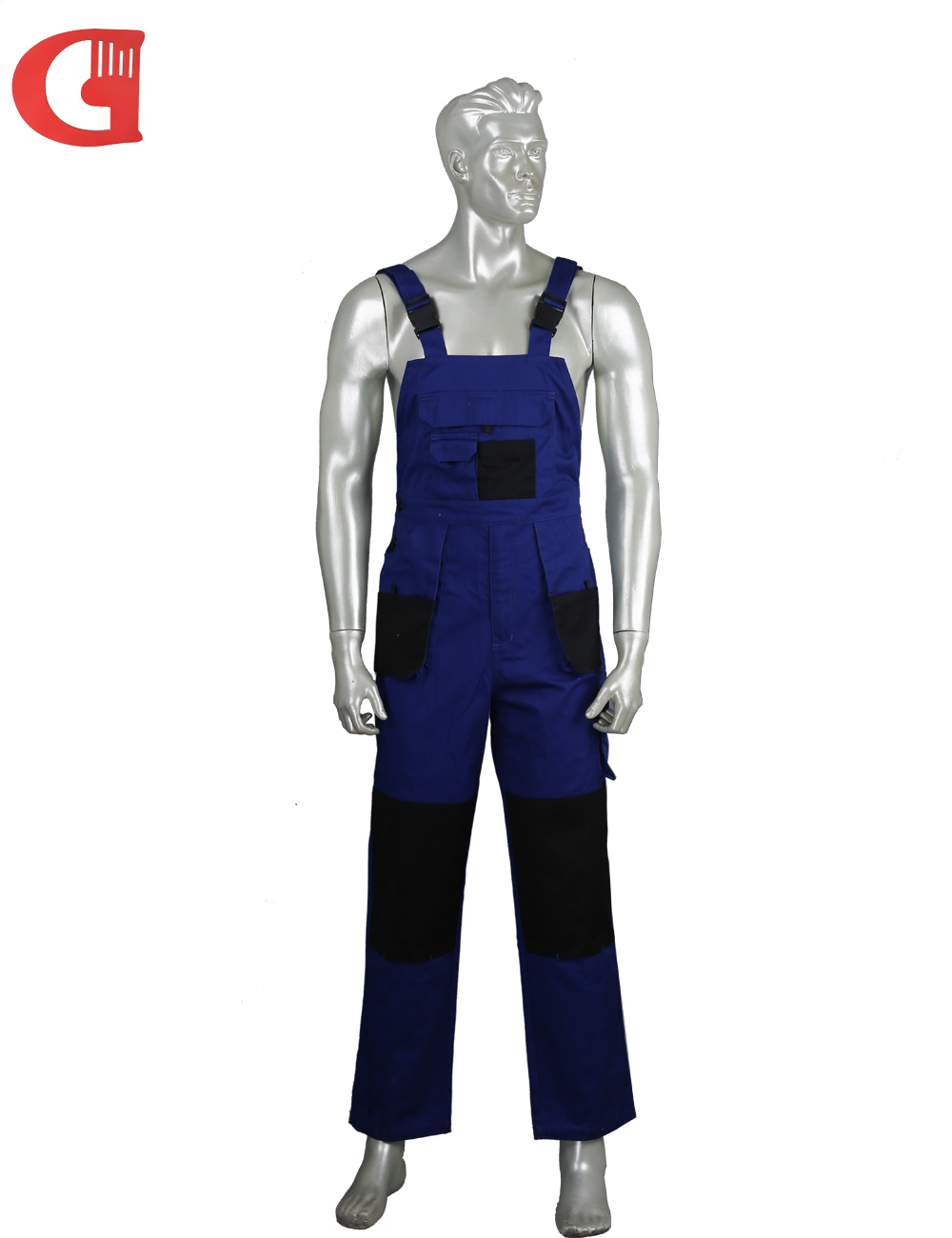 Multi Pockets Work Bib Pants with knee patch, Durable Working Clothing Overall